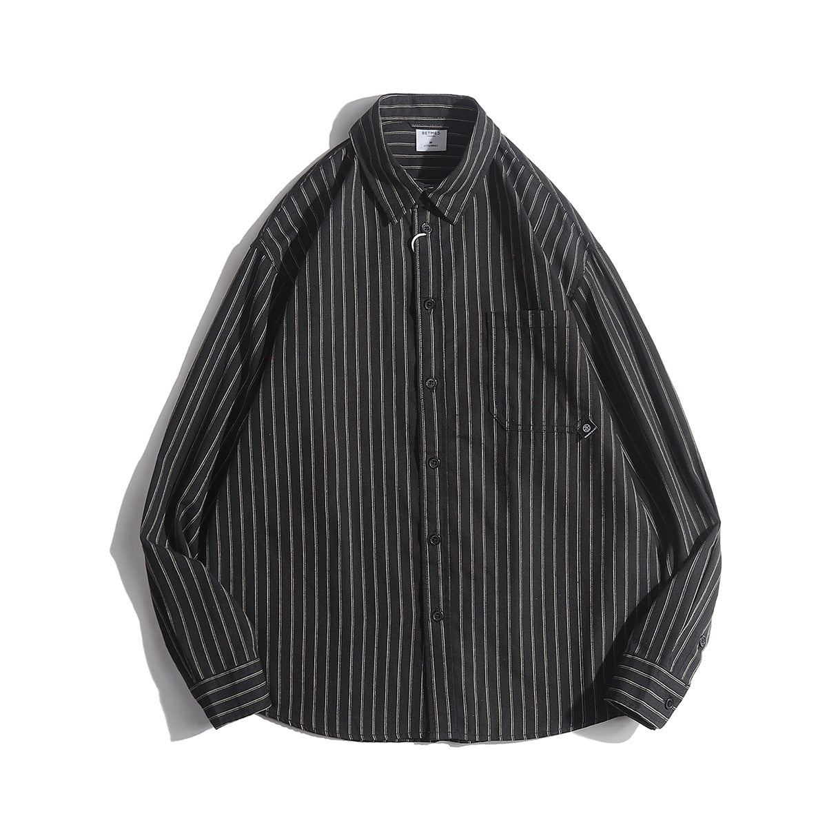 Urban Loose Striped Lapel Shirt