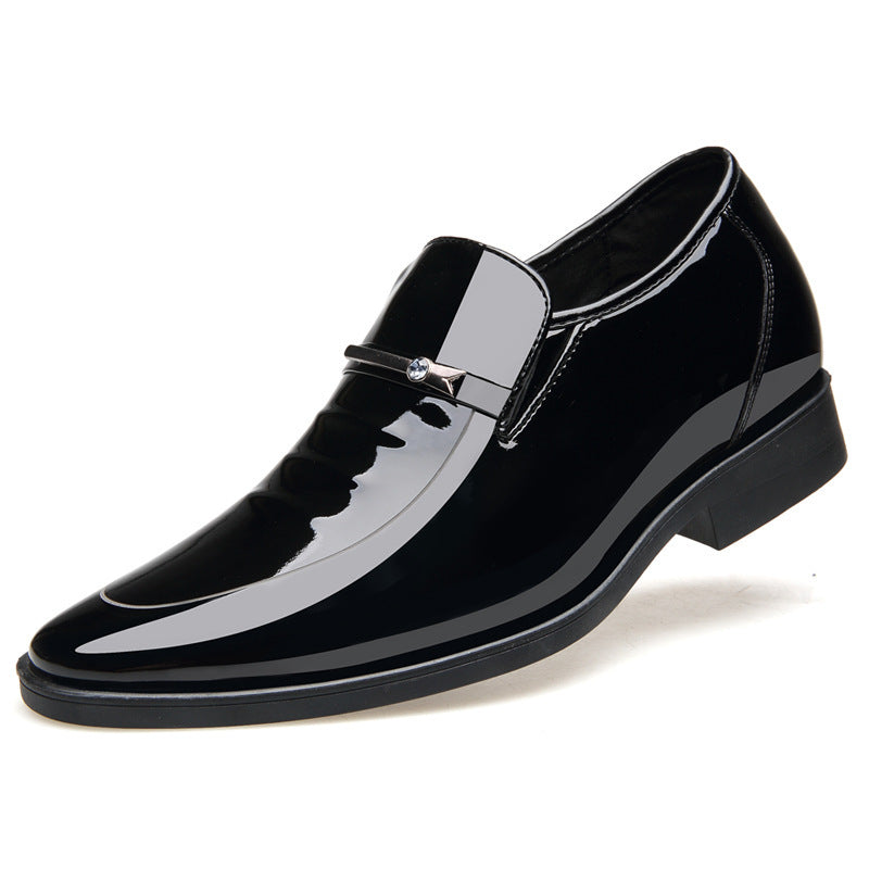 Formal bright leather invisible increase men's shoes