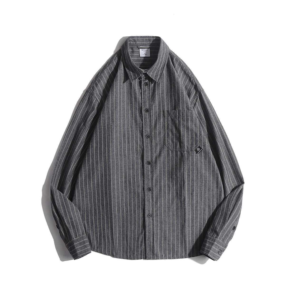 Urban Loose Striped Lapel Shirt