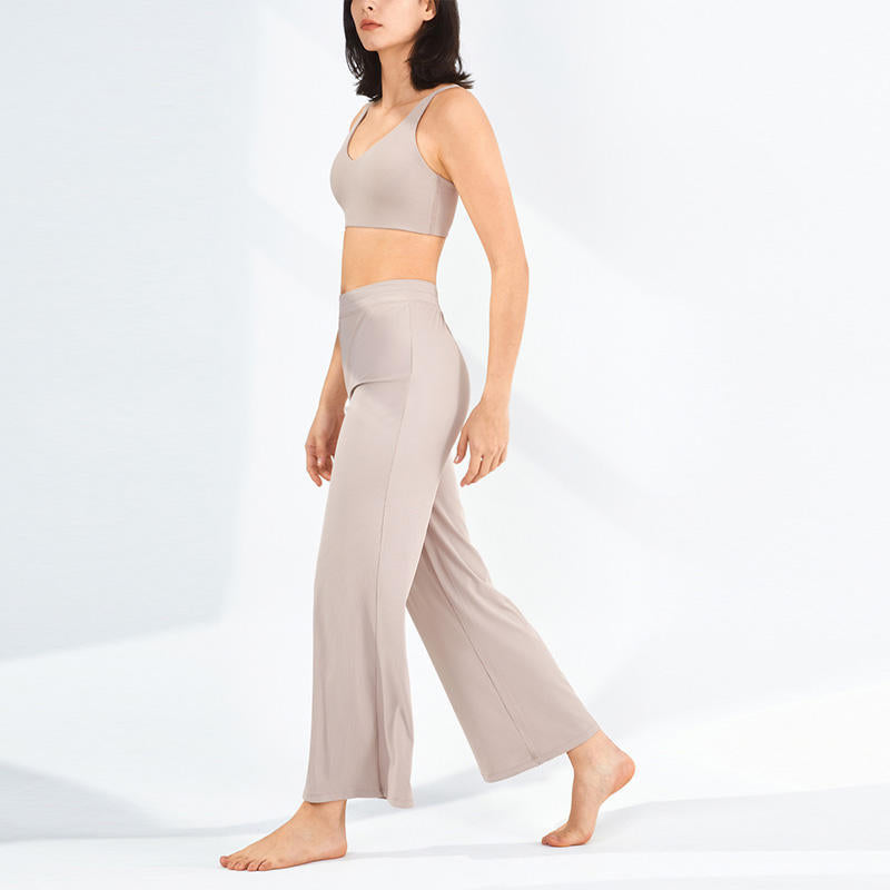 Loose Drawstring Flare Athleisure Yoga Pants