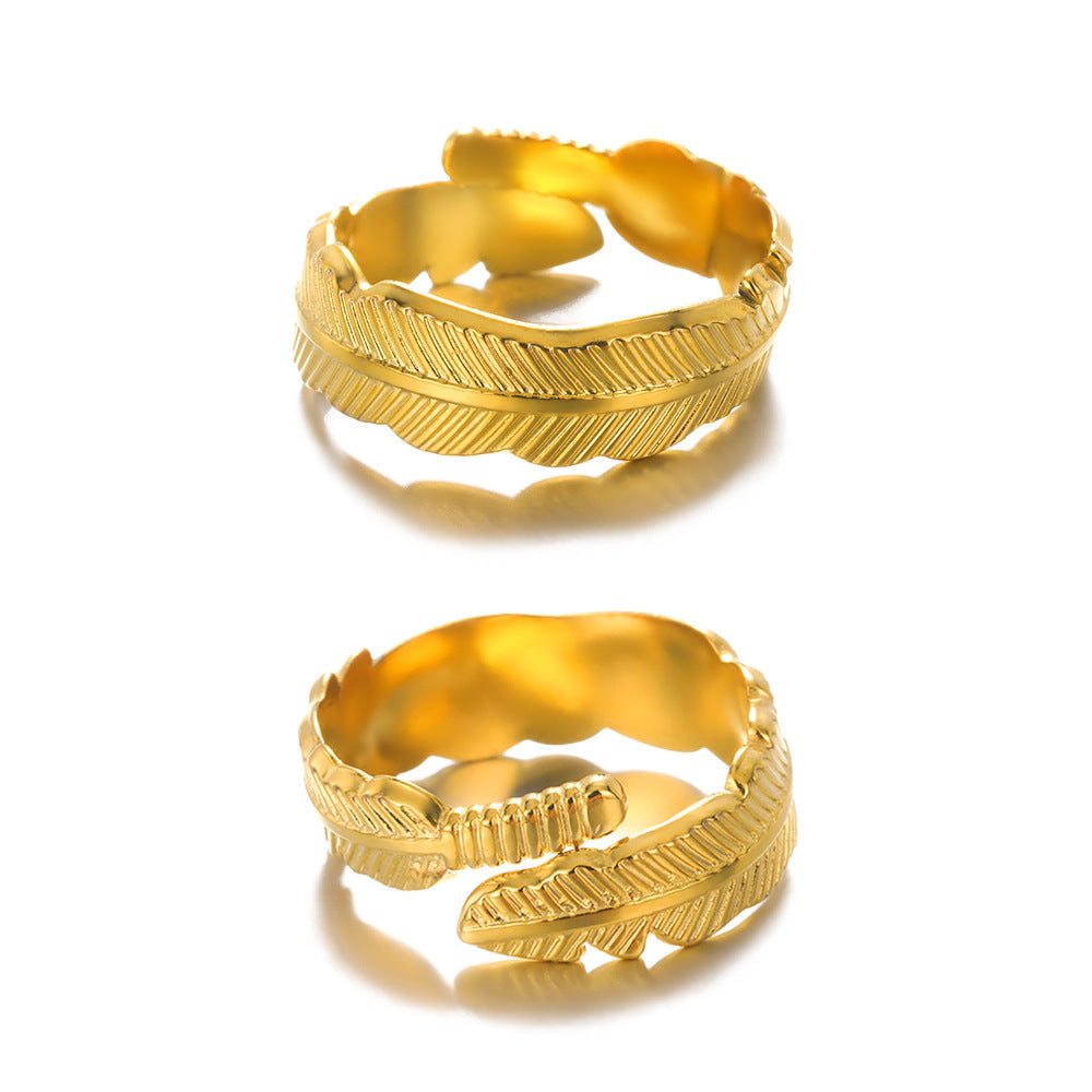 Geometry Pattern Hollow Open-end Adjustable Ring