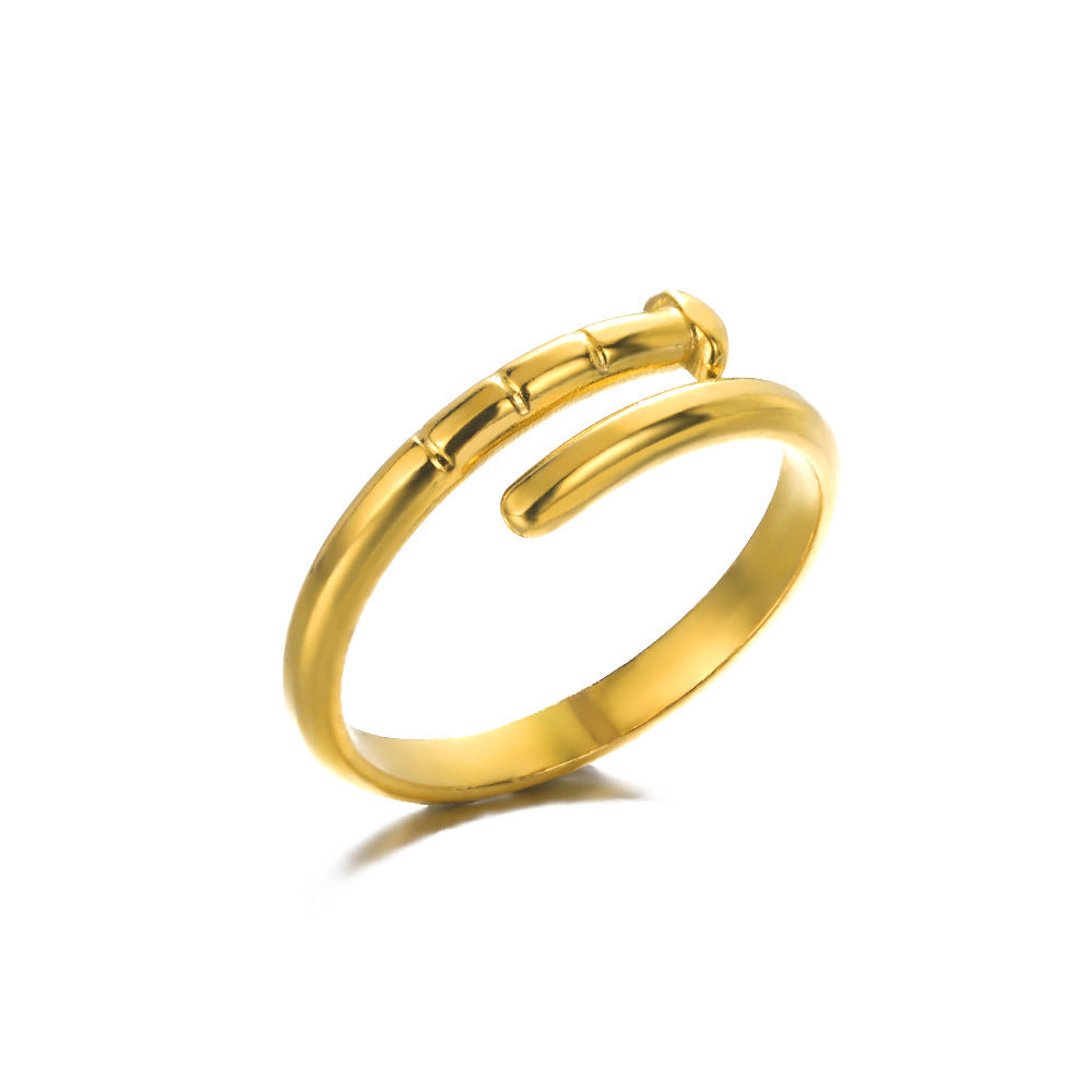 Geometry Pattern Hollow Open-end Adjustable Ring