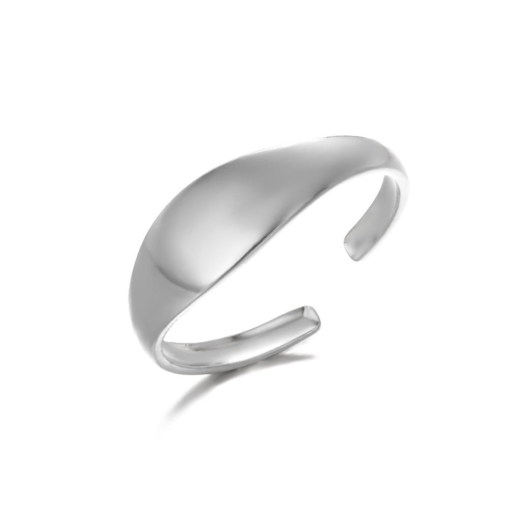 Geometry Pattern Hollow Open-end Adjustable Ring