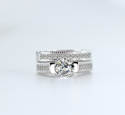 Luxury double decker ring