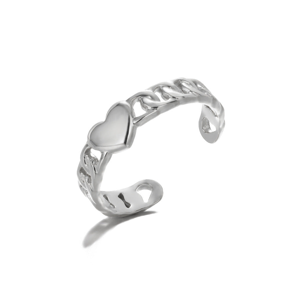 Geometry Pattern Hollow Open-end Adjustable Ring