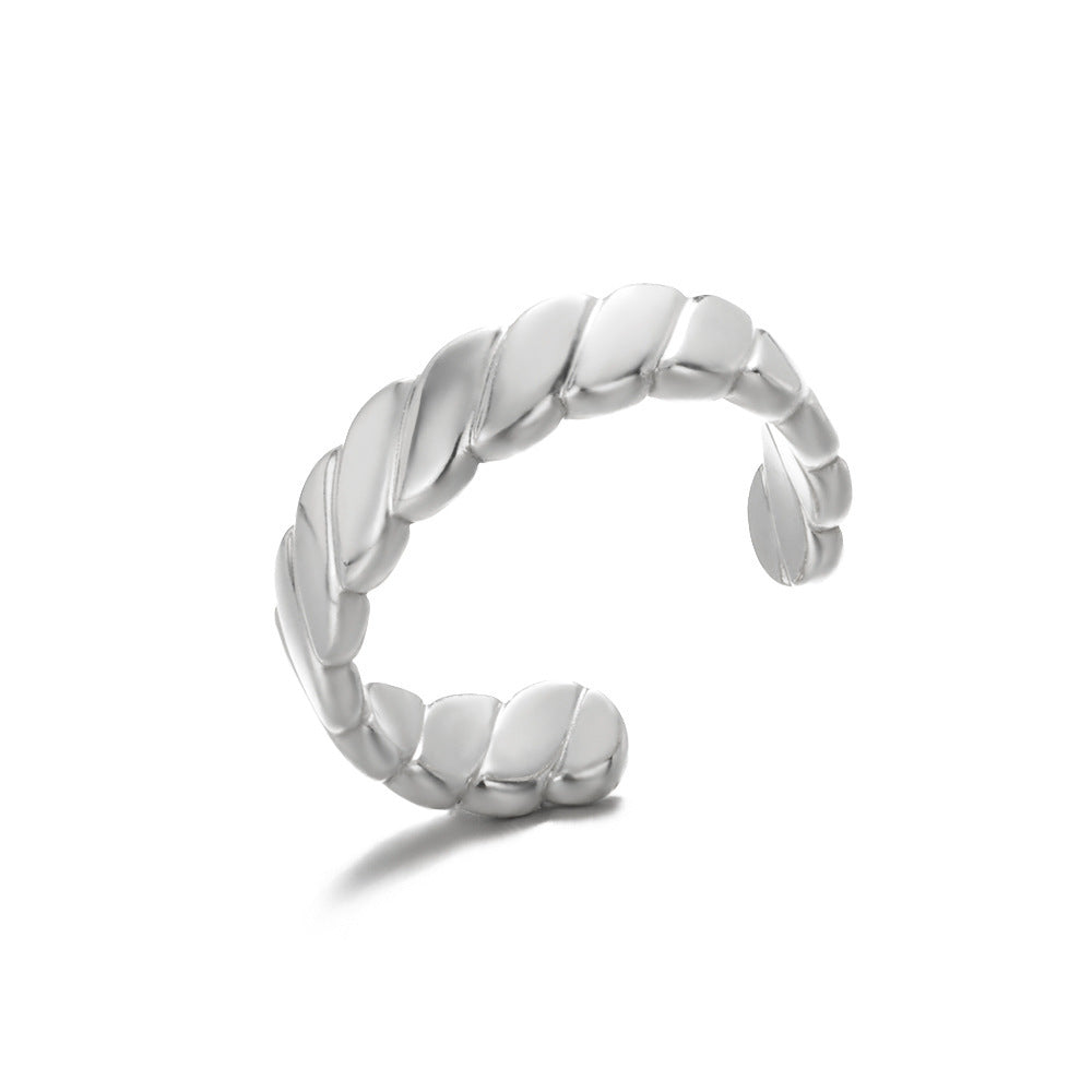 Geometry Pattern Hollow Open-end Adjustable Ring