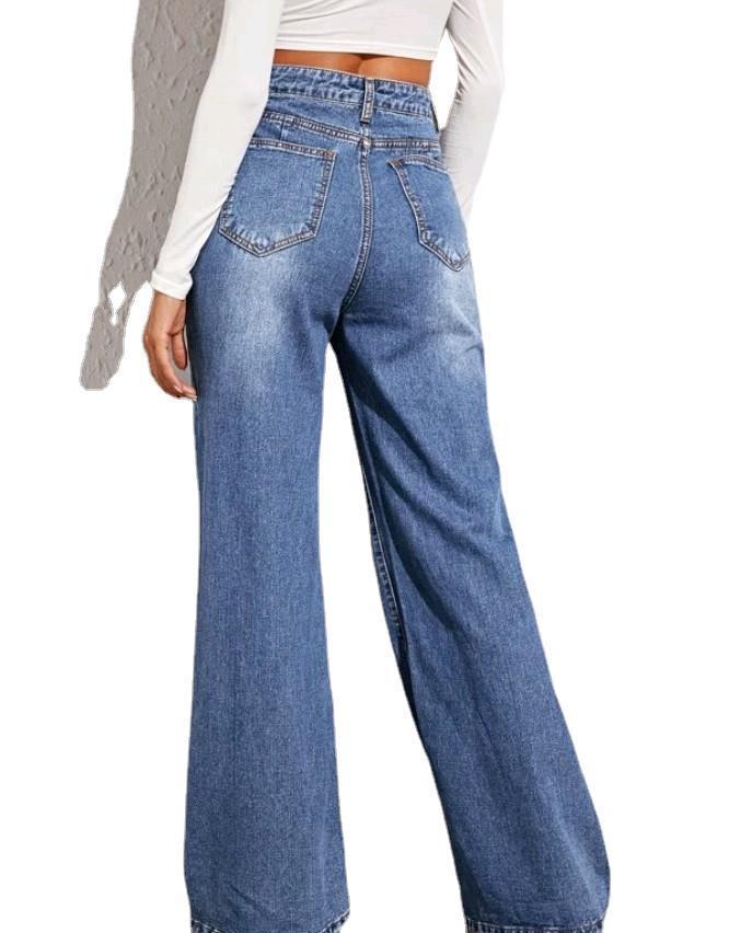 Catsuo Camisole Loose High Waist Wide Leg Jeans