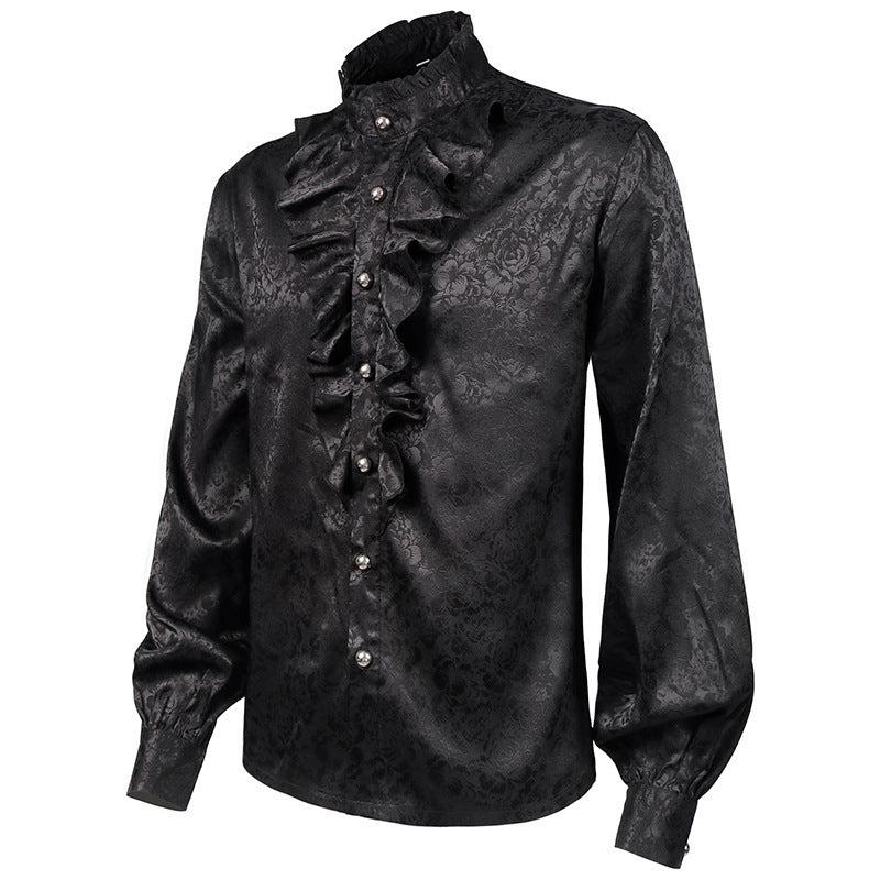 Medieval Costume Men's Pleated Shirt Costume