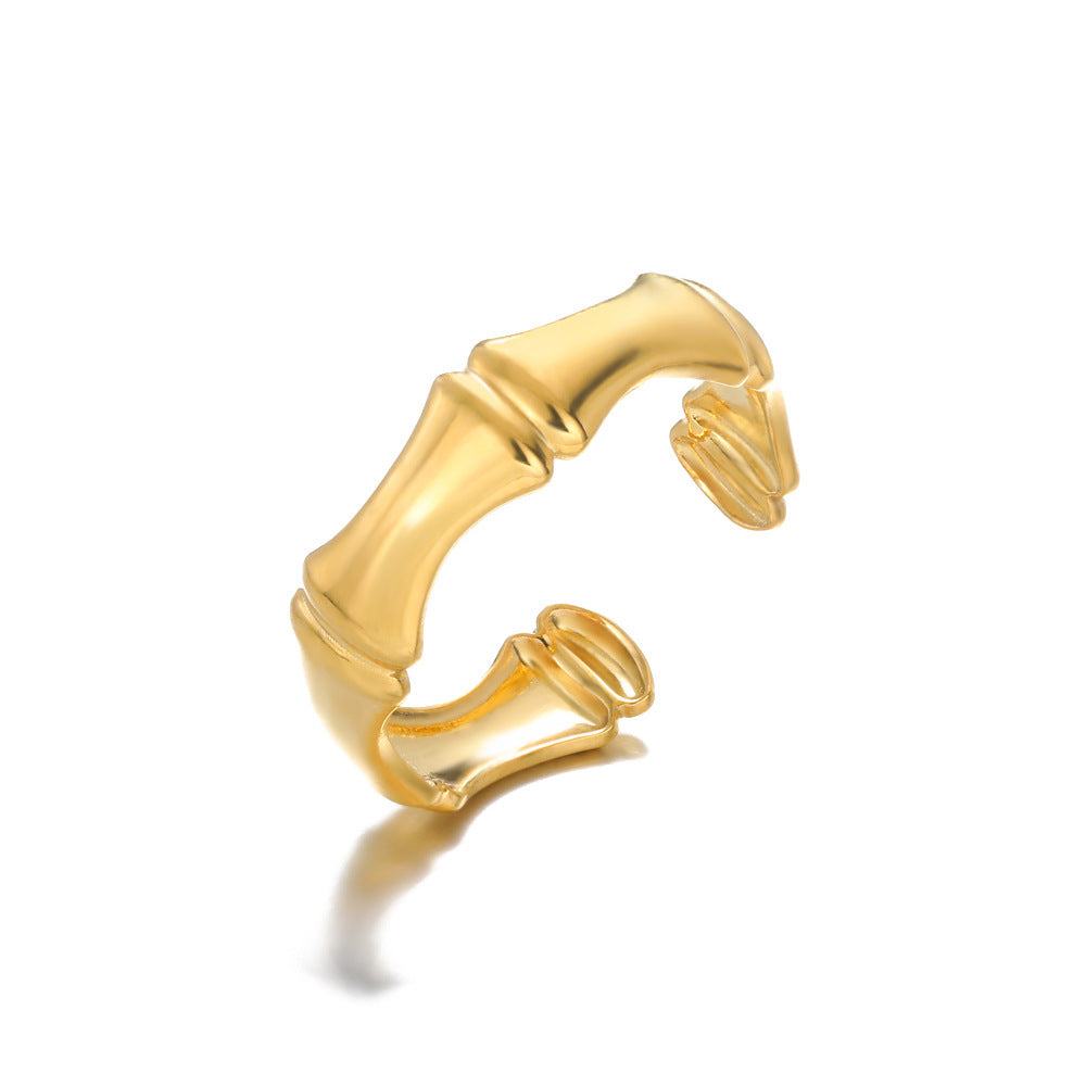 Geometry Pattern Hollow Open-end Adjustable Ring