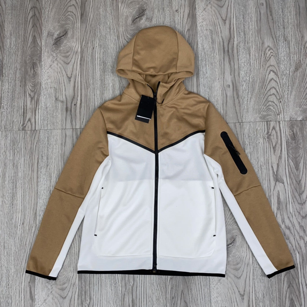 Cotton Knit Hooded Zip Shirt Athleisure