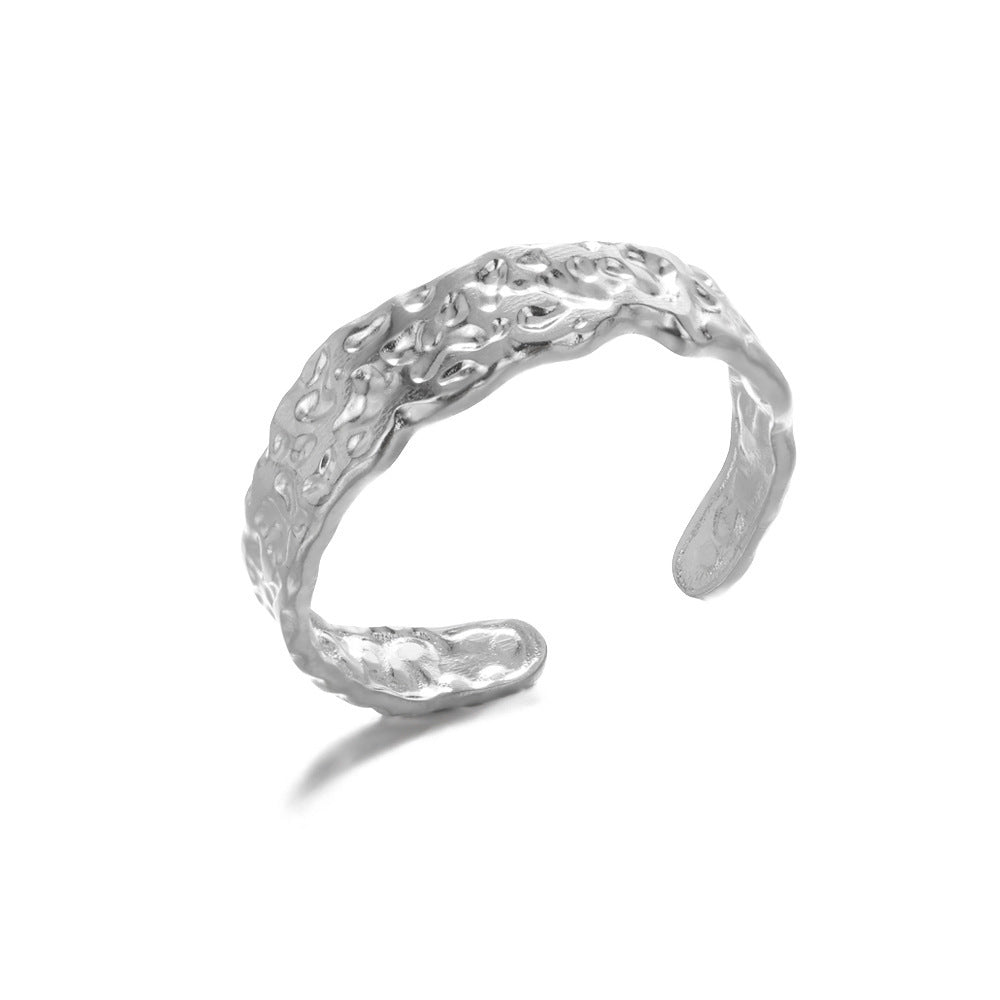 Geometry Pattern Hollow Open-end Adjustable Ring